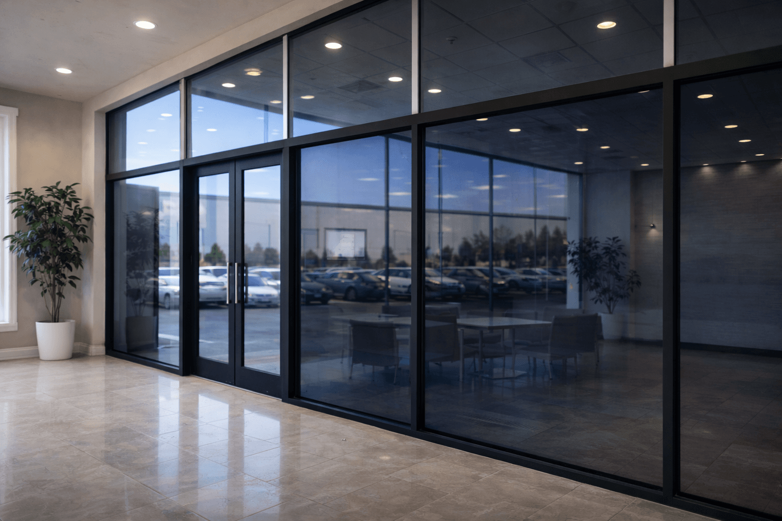 Commercial Window Tinting Installation